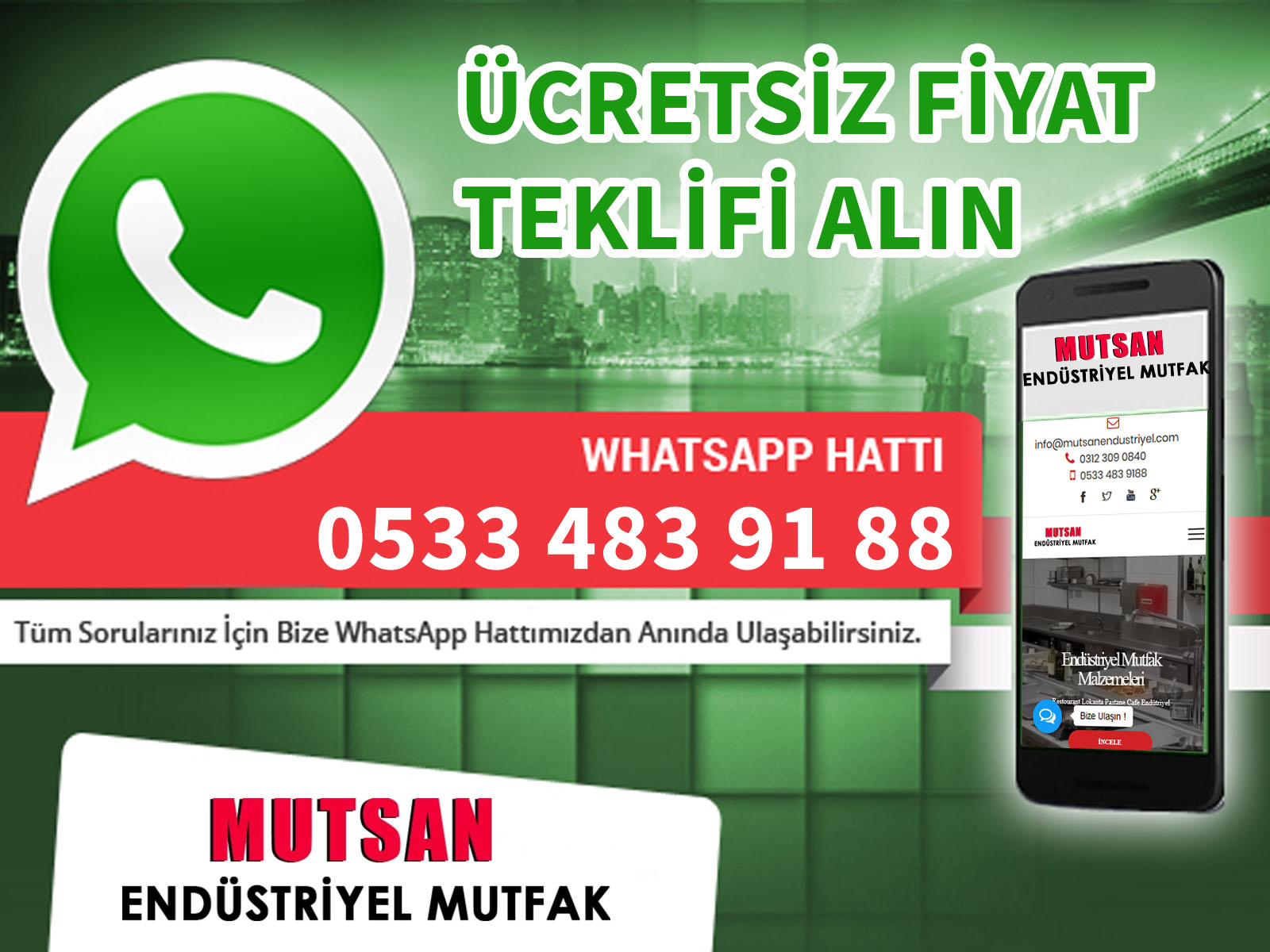 Whatsapp İle Fiyat Teklifi Alın 